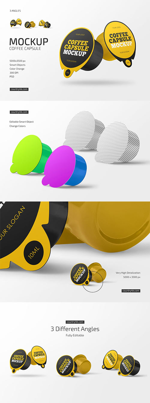 Coffee Capsule Mockup Set 6236261