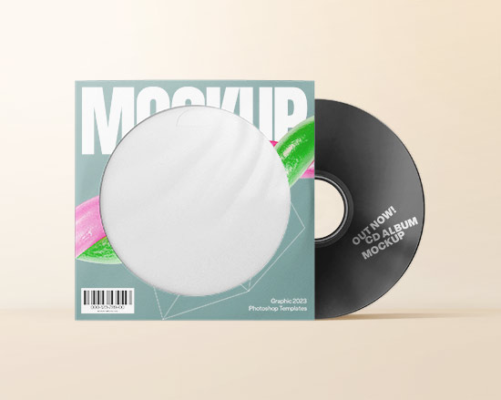 CD Album Cover Mockup B3NHSWK