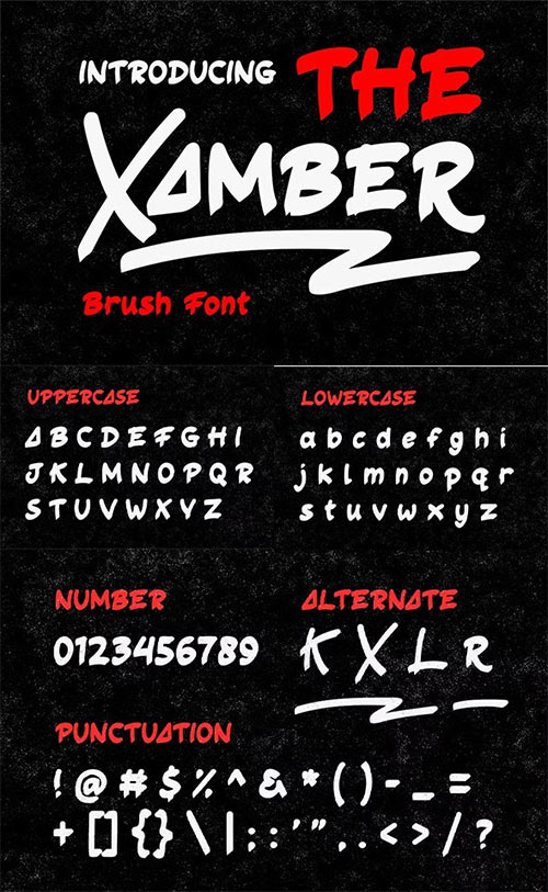 The Xamber - Brush Font - 8KJ3DHB