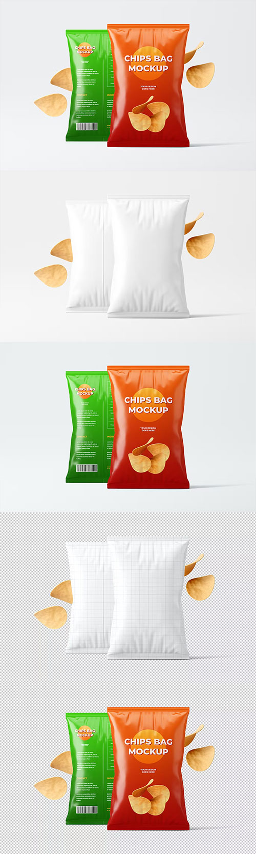 Potato Chips Bag Mockup U8MQJCY