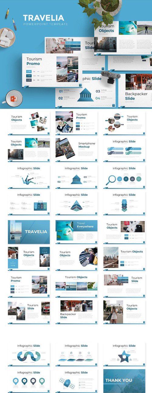 Travelia - Powerpoint, Keynote and Google Slides Templates