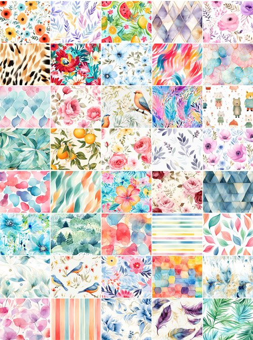 1000+ Watercolor Patterns