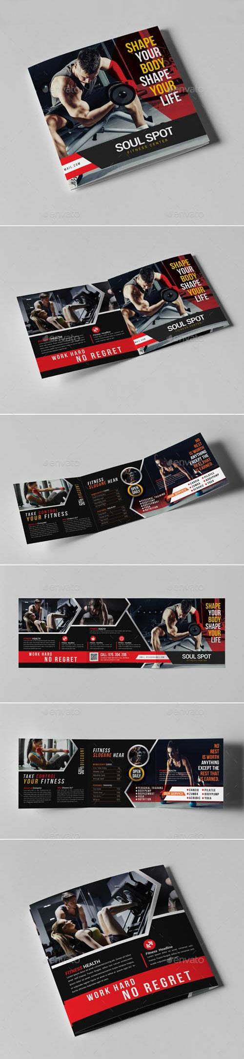 Fitness Square Trifold Brochure 20219647