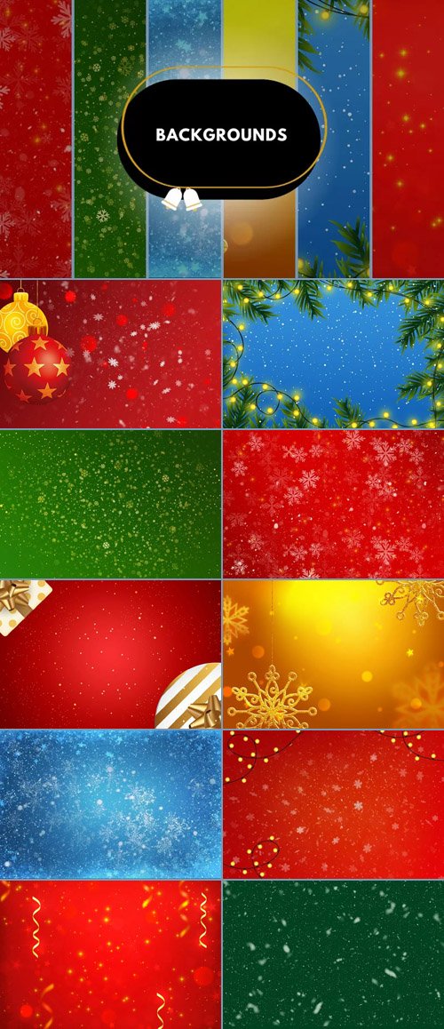 10 Holiday Backgrounds Collection