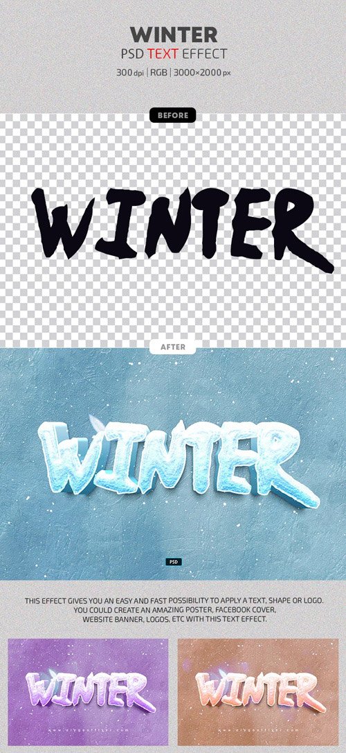 Winter - Photoshop Text Effects Vol.2
