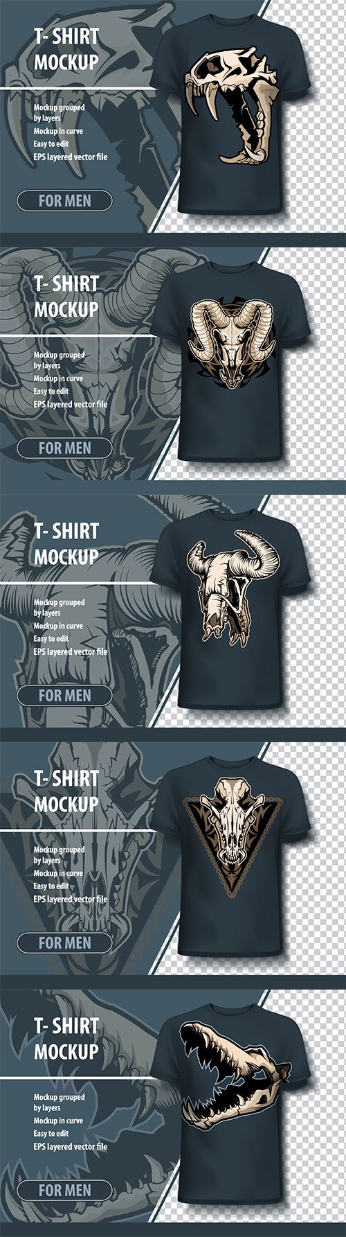 Mock-up template for printing on T-shirts