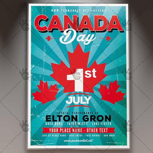 Canada Weekend Day Flyer - PSD Template