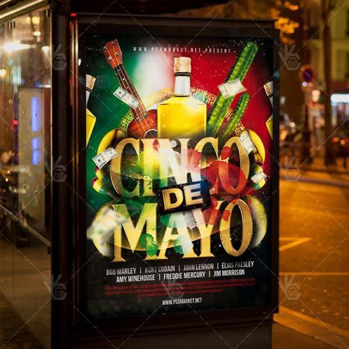 Cinco De Mayo Party Flyer - PSD Template