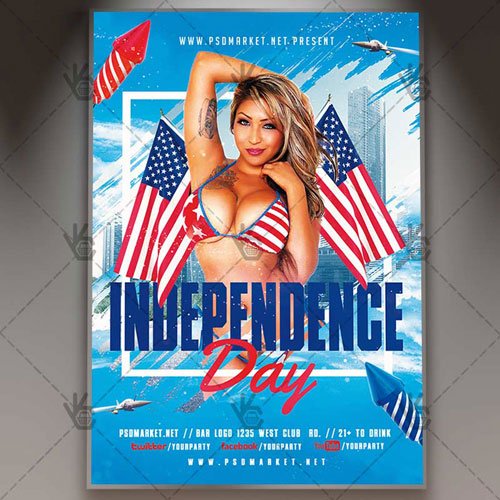 Independence Day Flyer - PSD Template
