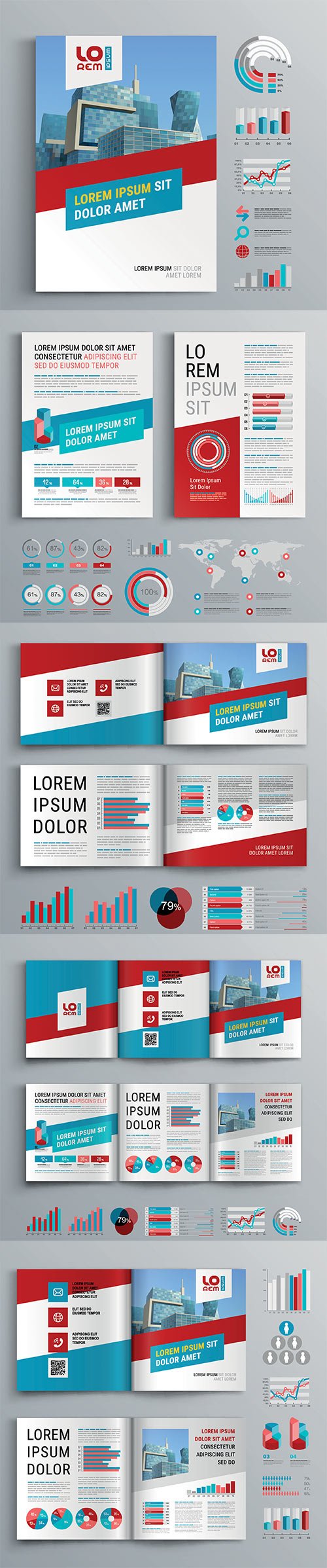 Brochure vector template design