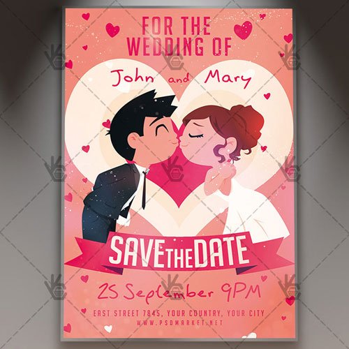 Save the Date Flyer - PSD Template