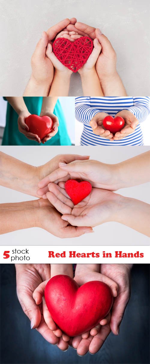 Photos - Red Hearts in Hands