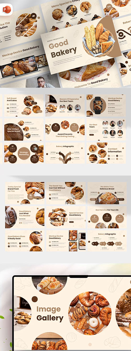 Creative Bakery Shop PowerPoint Template