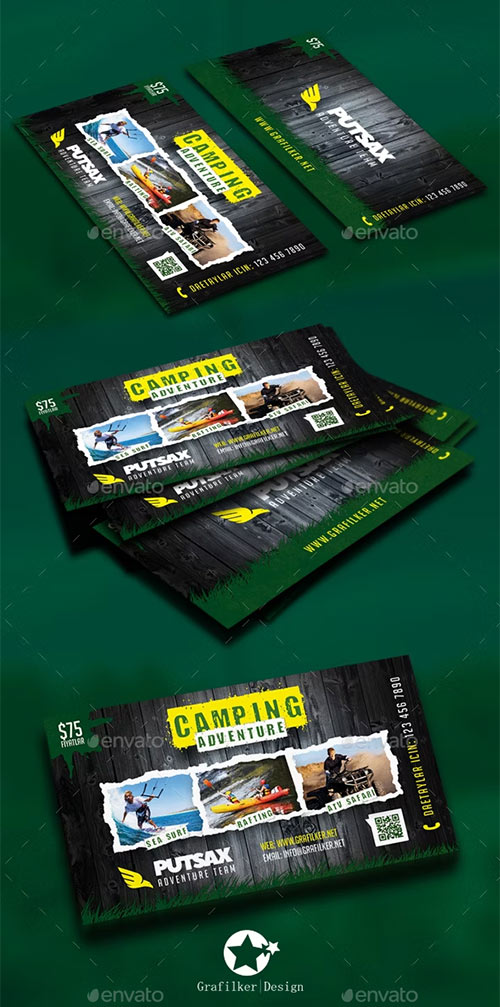 Camping Adventure Business Card Templates 19523312