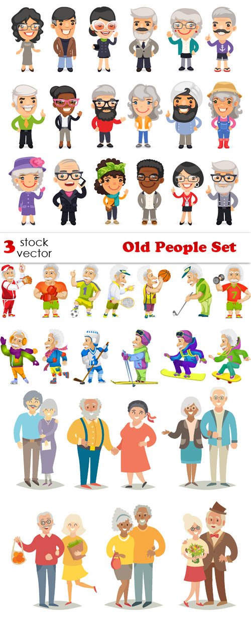 Vectors - Old People Set