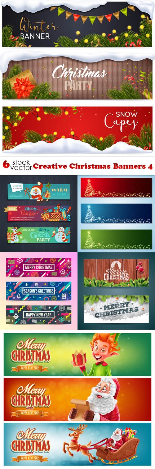 Vectors - Creative Christmas Banners 4