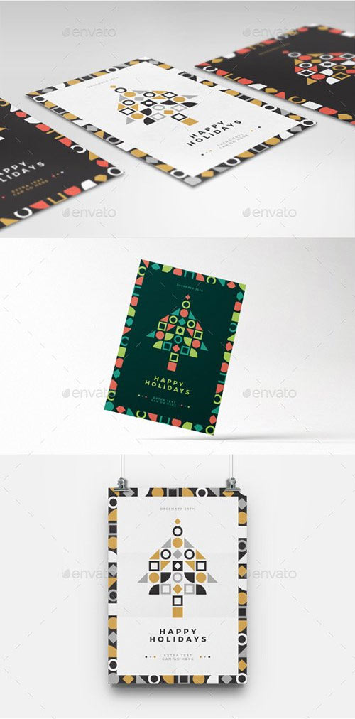 Minimal Geometric Christmas Card 22962592