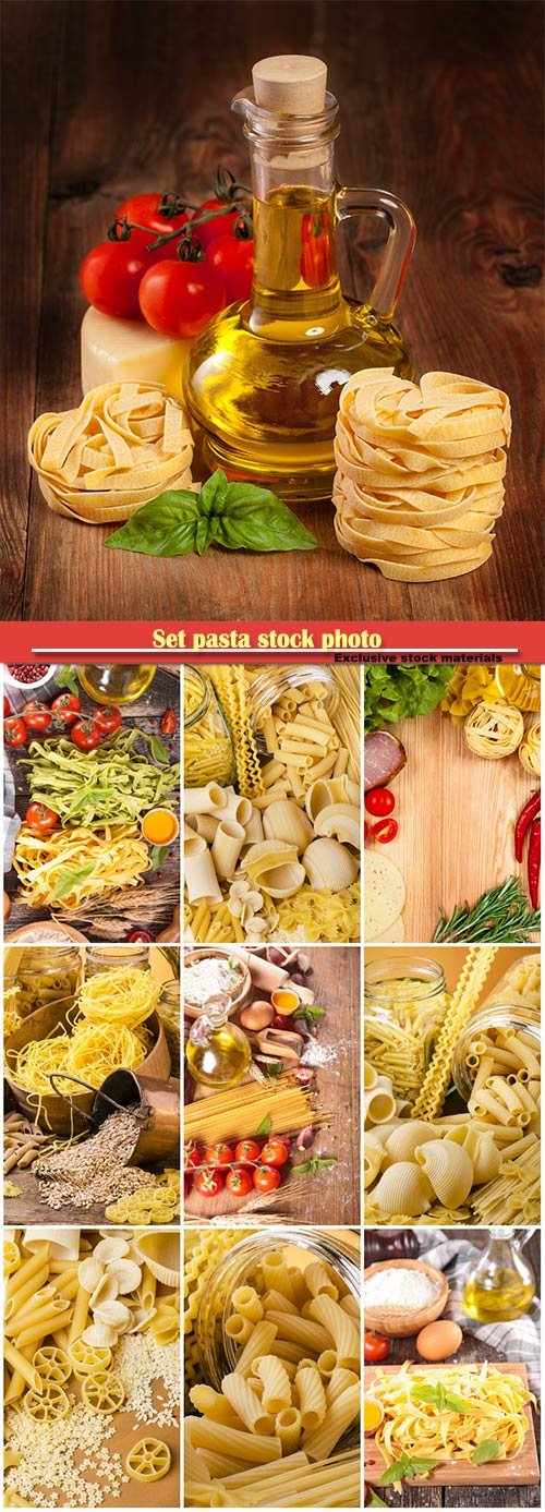Set pasta stock photo