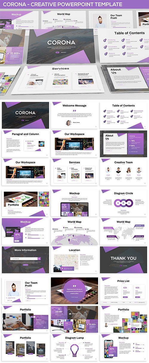 Corona - Creative Powerpoint Template