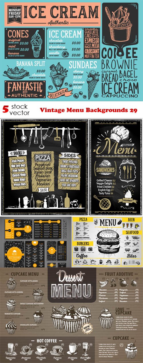 Vectors - Vintage Menu Backgrounds 29