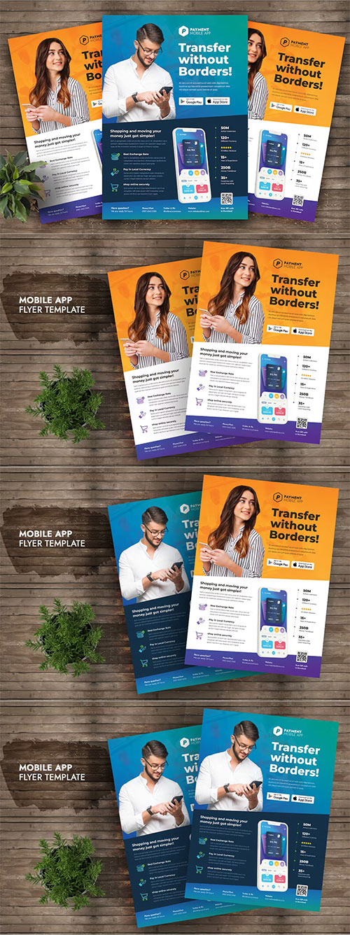 Payment Mobile App Flyer Template 24A6G28