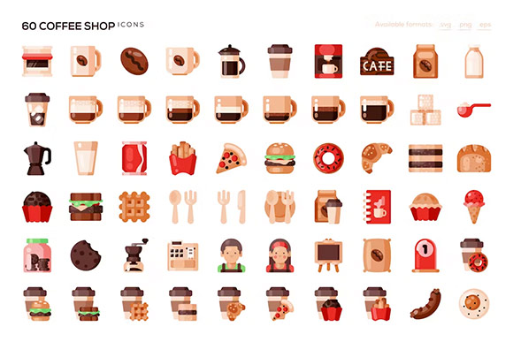 60 Coffee Shop Icons
