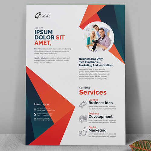 Minimal Red Flyer Template Layout 521501864
