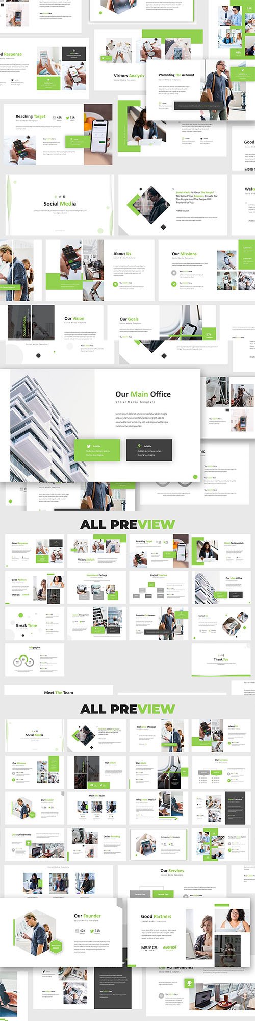 Social Media Powerpoint Template