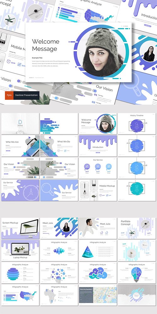 Deslizar - Powerpoint, Keynote, Google Slides Templates