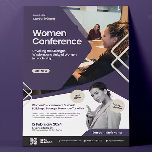 Women Conference Flyer VS93QPG