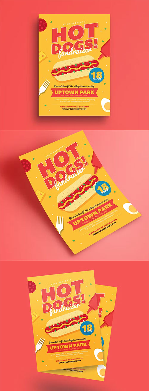 Hot Dog Fundraiser Flyer HMY4XK