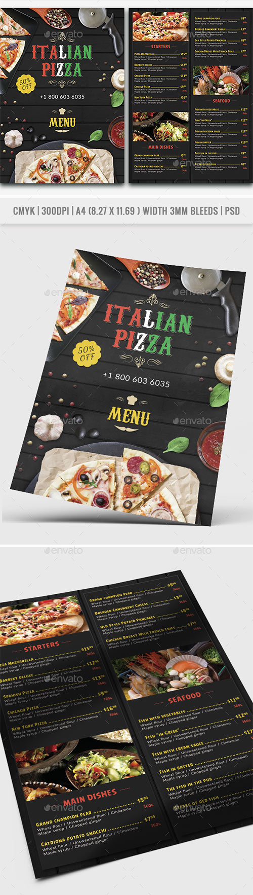Pizza Menu Flyer | Restaurant 20337476