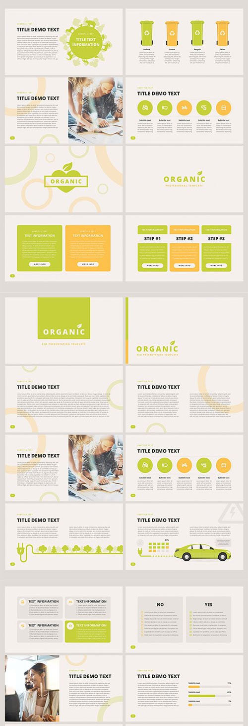 Organic Powerpoint, Keynote Templates and Google Slides
