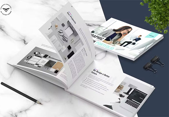 Graphic Designer Portfolio Brochure Template 4APV9S