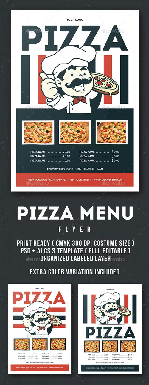 Pizza Menu Flyer 14261582