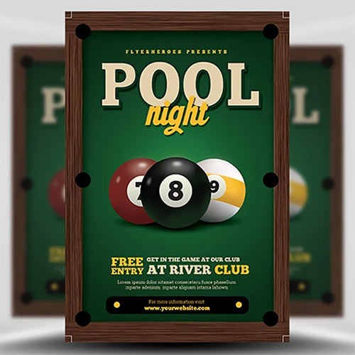 Flyer Template - Pool Night