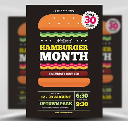 Flyer Template - National Hamburger Month