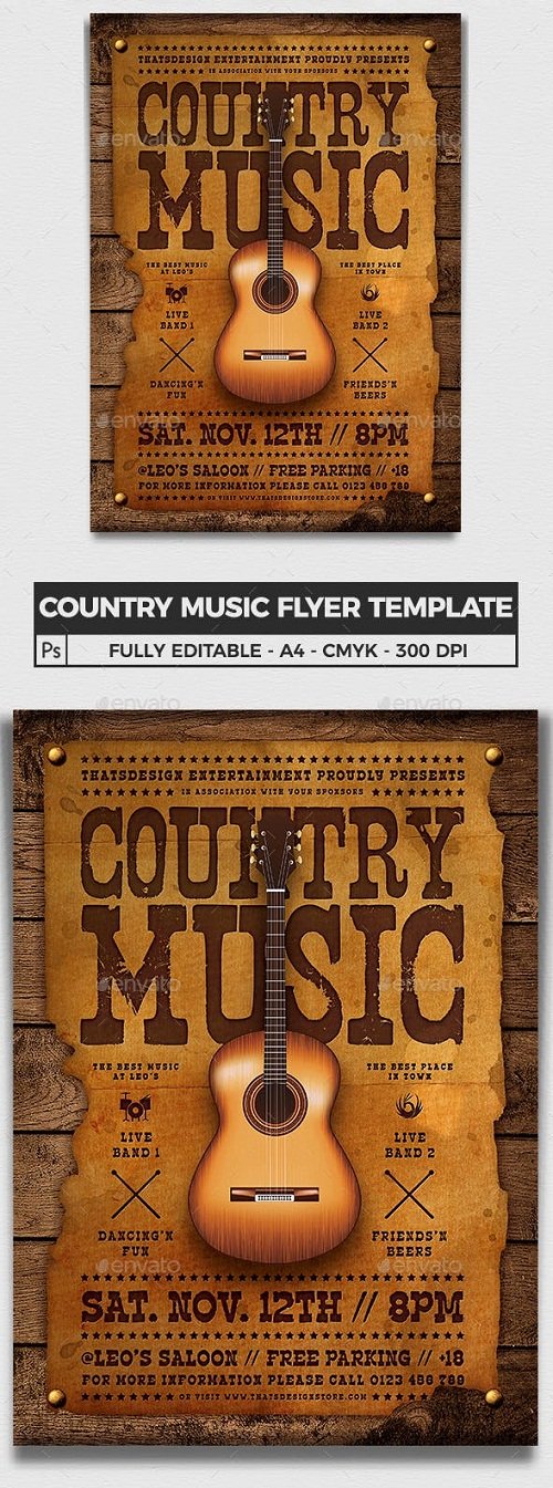 Graphicriver Country Music Flyer Template