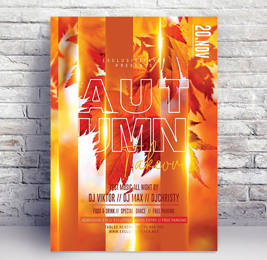 Autumn takeover - Premium flyer psd template