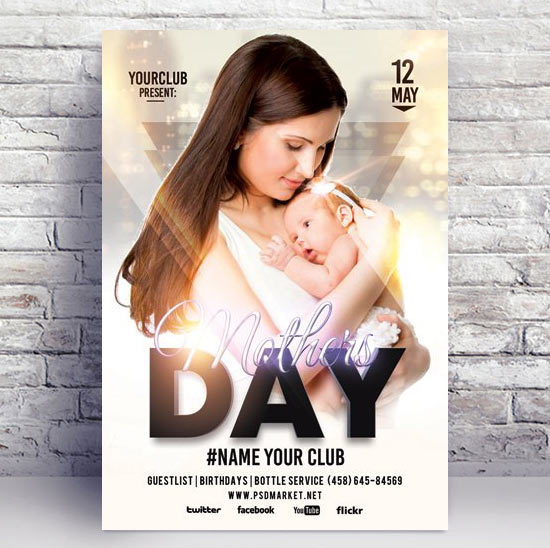 Mothers Day Event Flyer - PSD Template
