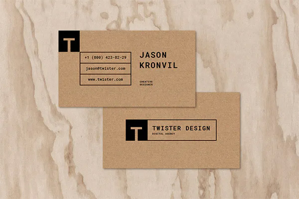 Twister Personal Business Card Template