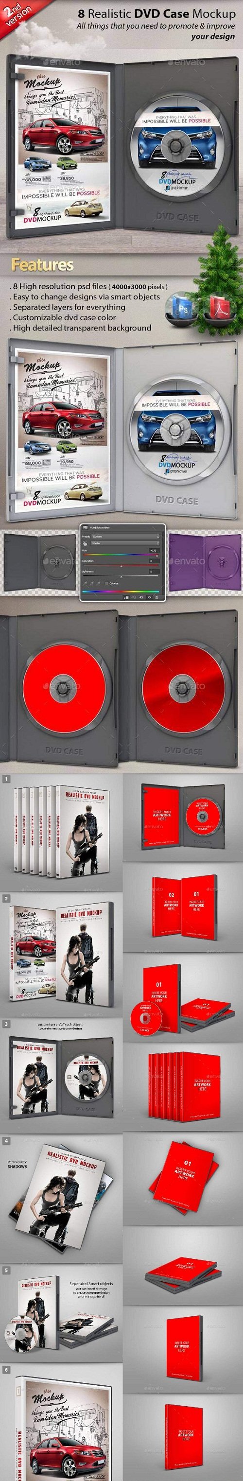 Realistic DVD/CD Case Mockup