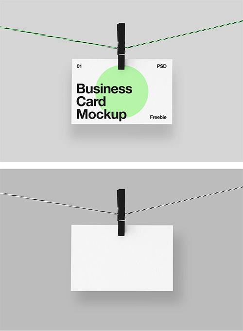 Hanging Business Card Mockup