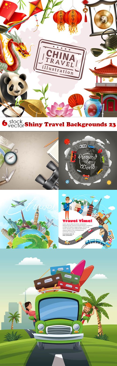 Vectors - Shiny Travel Backgrounds 23