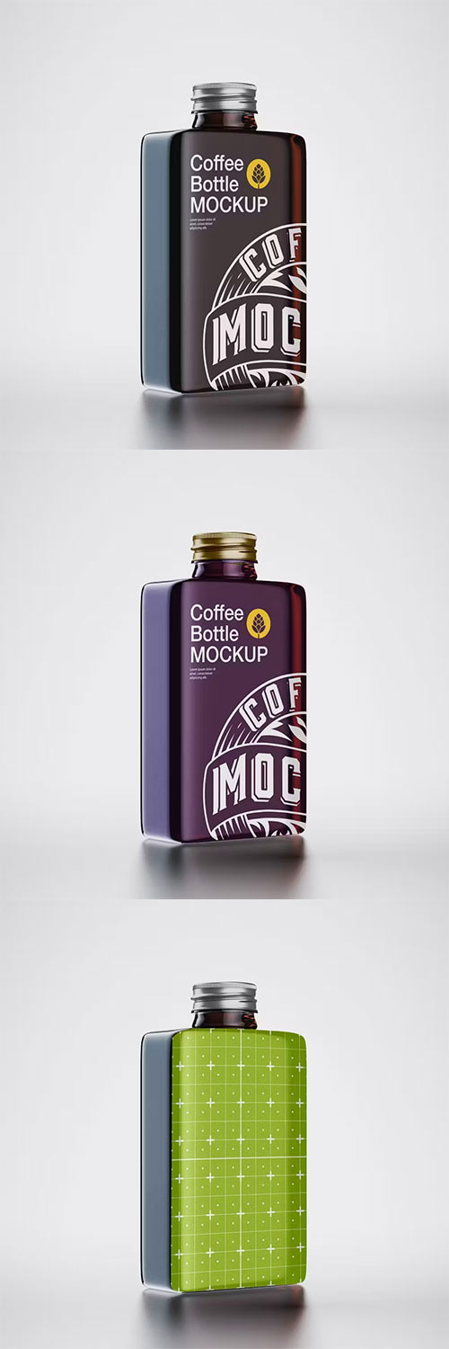 Cold Coffee Bottle Mockup MJDZMA4