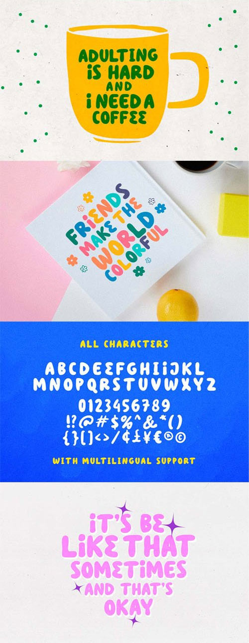Morning Person - Cute Bold Font