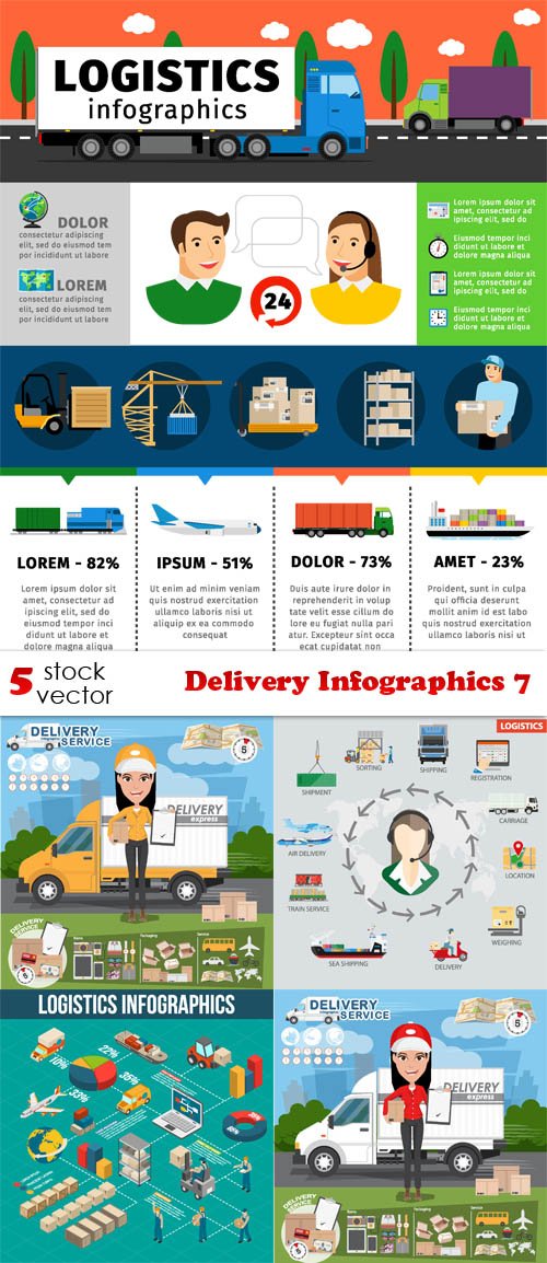 Vectors - Delivery Infographics 7