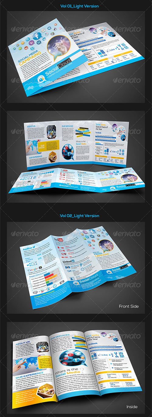 Social Media Tri-fold Business Brochure 5744378