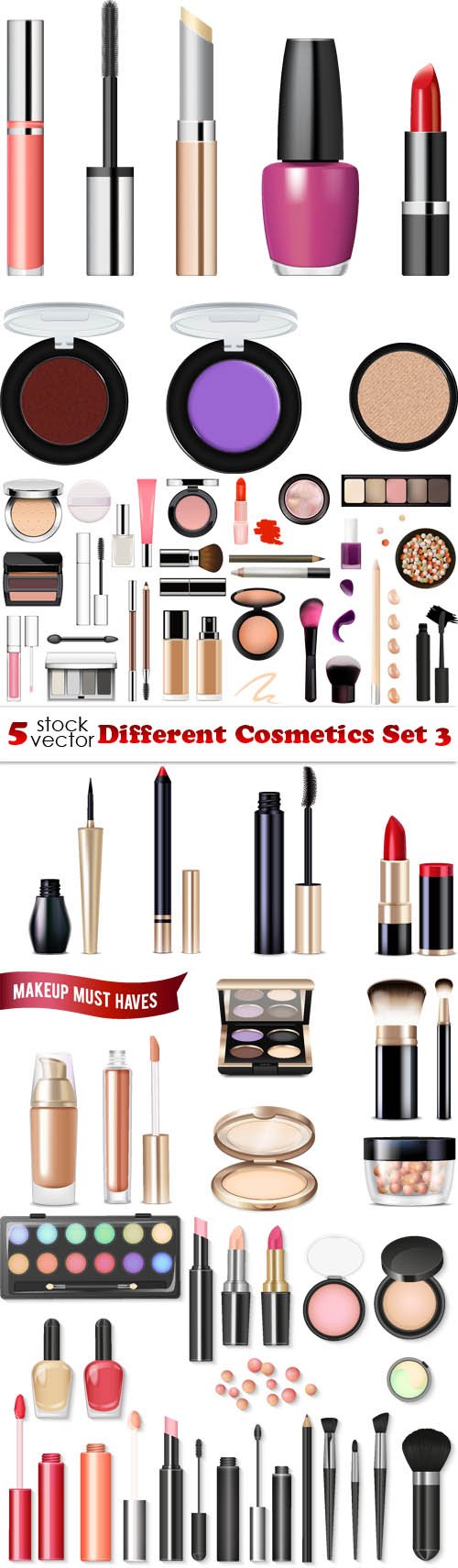 Vectors - Different Cosmetics Set 3