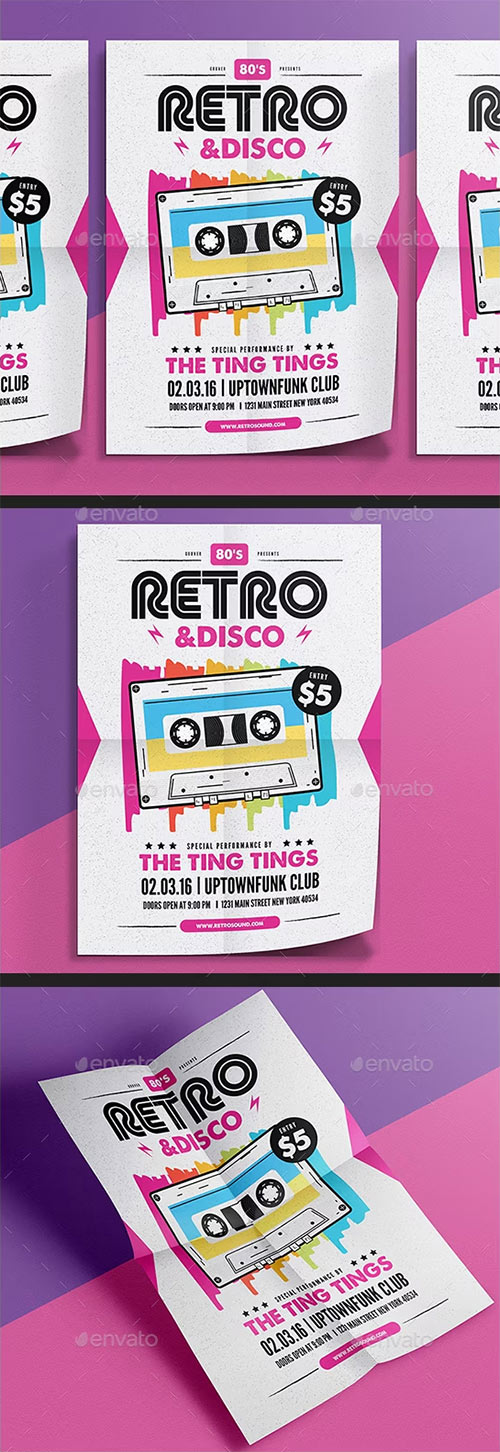 Retro Disco Flyer 14442736